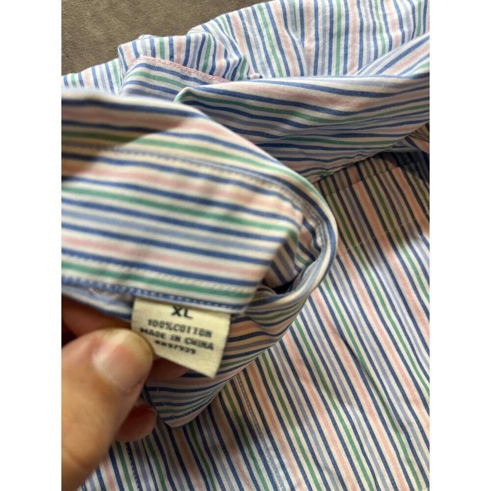 Southern Pines Shirt Men XL Button Up Long Sleeve Blue White Striped - Picture 5 of 7